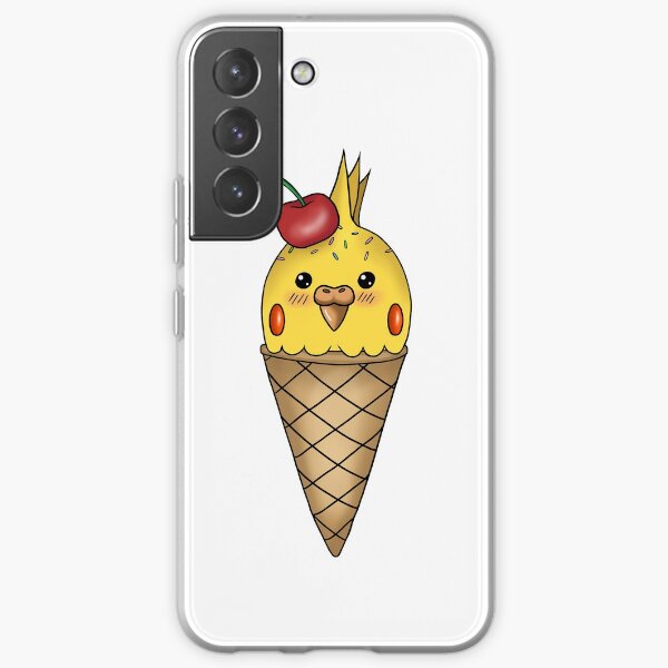 Cockatiel in ice cream cone (yellow) Samsung Galaxy Soft Case