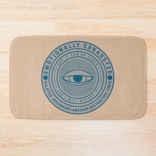 Item preview, Emotionally Exhausted: Volatile, Insomniac, Anxious, Distracted, Tired - Mental Health Awareness (blue design) designed and sold by DrawingBoard.