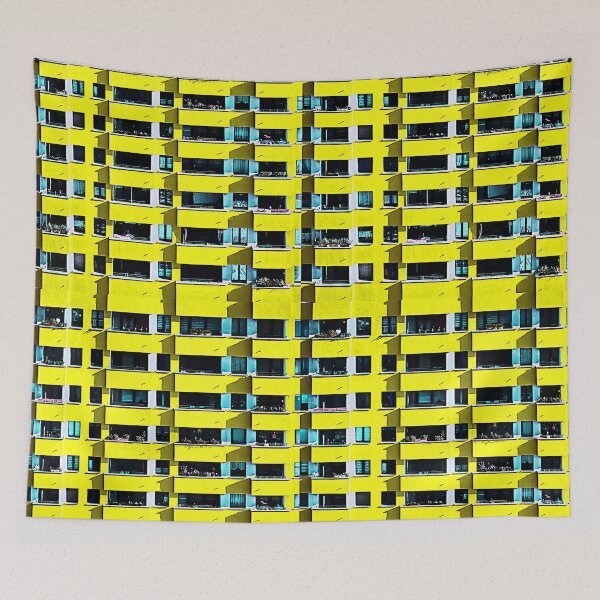 Item preview, Apartment Building Brutalism Art Pattern 03 designed and sold by glitchhub.