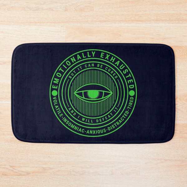 Item preview, Emotionally Exhausted: Volatile, Insomniac, Anxious, Distracted, Tired | Lime Green | Mental Health Awareness designed and sold by DrawingBoard.