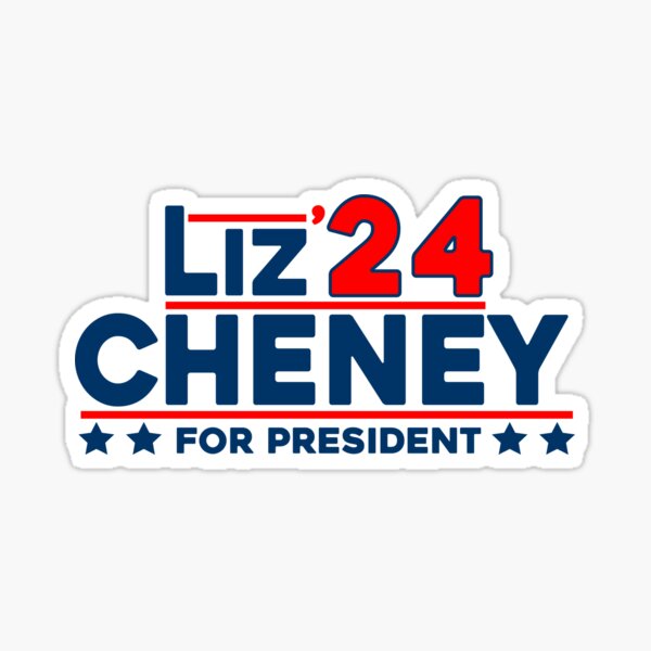 "Liz Cheney 2024 For President" Sticker by markdn45 Redbubble