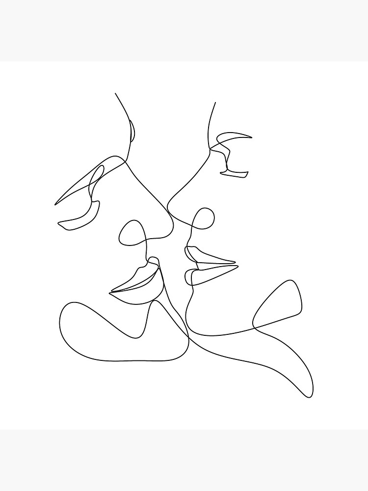 Single continuous line drawing romantic of male and female couple