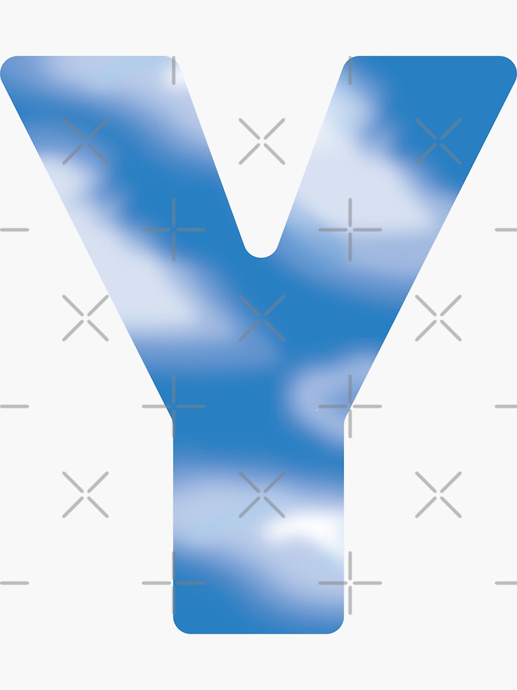 "Alphabet Cloud Sticker Letter Y" Sticker for Sale by SakiOno Redbubble