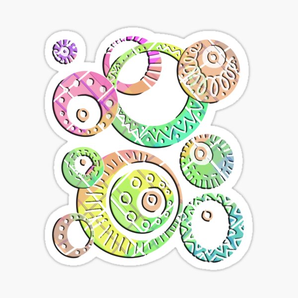 Lunas de colores Pegatina