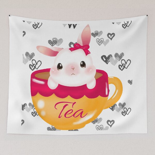 Item preview, Cute bunny tea designed and sold by Cuteart658.