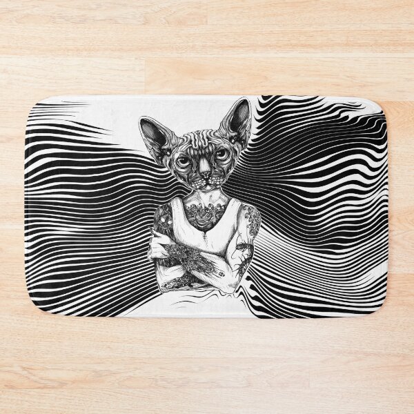 Item preview, Tattoed Sphynx BW designed and sold by fakeface.
