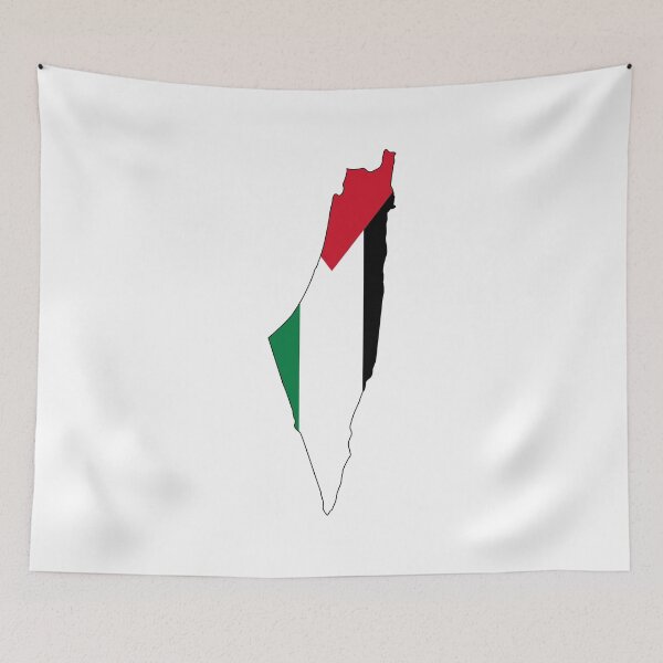 Item preview, Palestinian flag on the map designed and sold by samer11.