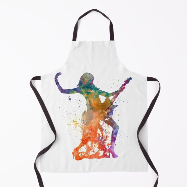 Item preview,  woman playing electric guitar player in watercolor designed and sold by paulrommer.