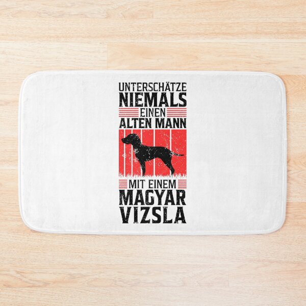 Item preview, Old man with Magyar Vizsla pointing dog saying designed and sold by madgrfx.