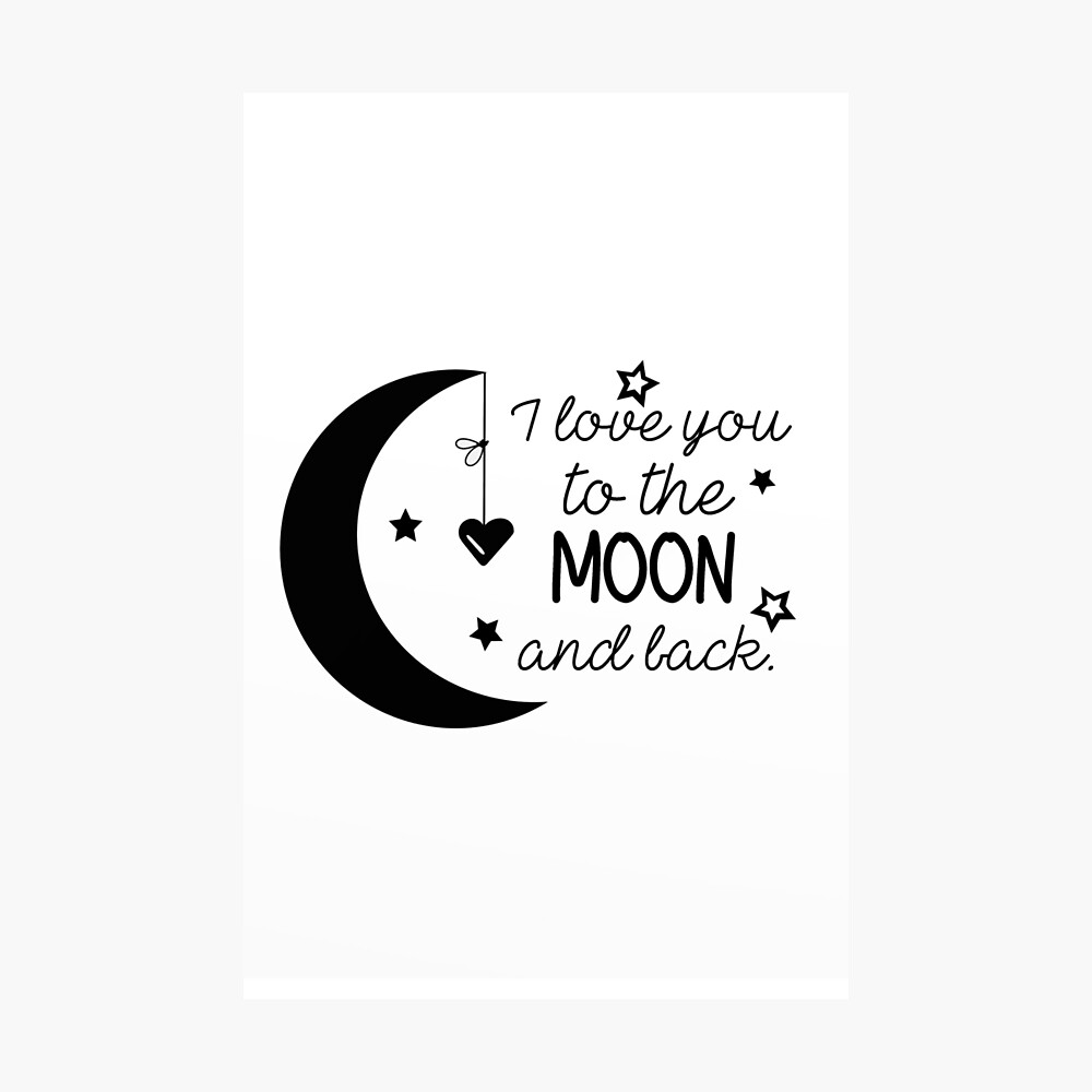Cadre Photo Clip Clintons – Love You To The Moon And Back – Blanc 4x6 Pouces