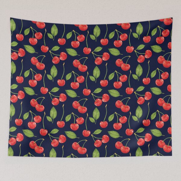 Item preview, Red Cherries Fruit Pattern designed and sold by Alicia Chee.
