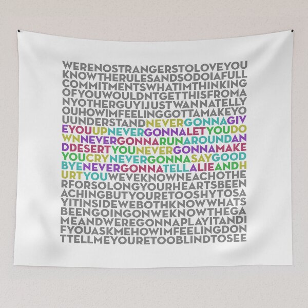 Item preview, Never Gonna Give You Up - Rick Astley (lyrics) v.1 designed and sold by x1brett.