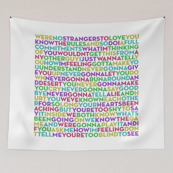 Item preview, Never Gonna Give You Up - Rick Astley (lyrics) v.2 designed and sold by x1brett.