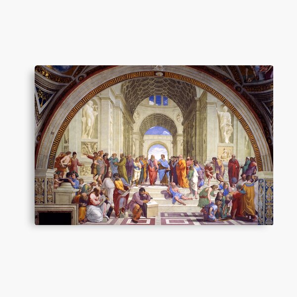 The School of Athens, from the Stanza della Segnatura by Raphael Canvas Print