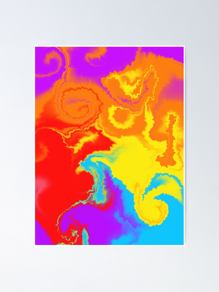 "Trippy Colour Abstract Digital Art" Poster for Sale by SoniyaDraws