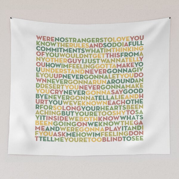 Item preview, Never Gonna Give You Up - Rick Astley (lyrics) v.6 designed and sold by x1brett.