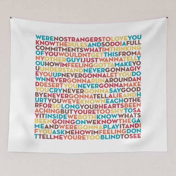 Item preview, Never Gonna Give You Up - Rick Astley (lyrics) v.8 designed and sold by x1brett.