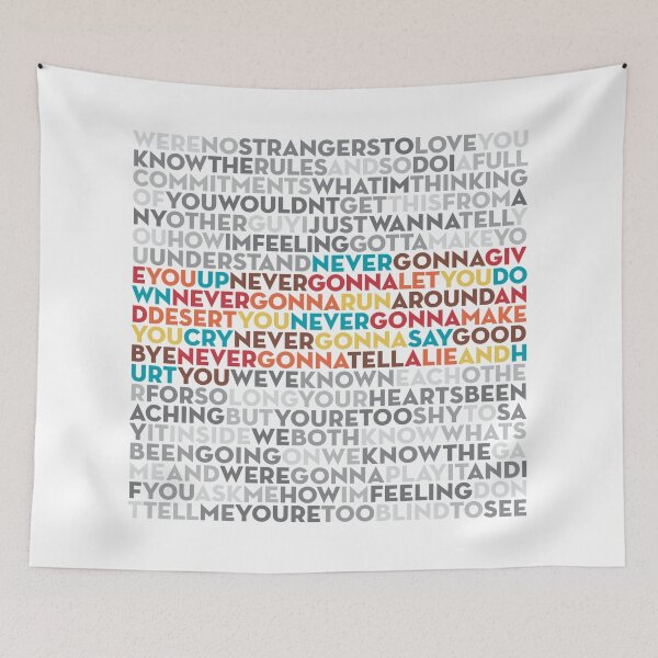 Item preview, Never Gonna Give You Up - Rick Astley (lyrics) v.9 designed and sold by x1brett.