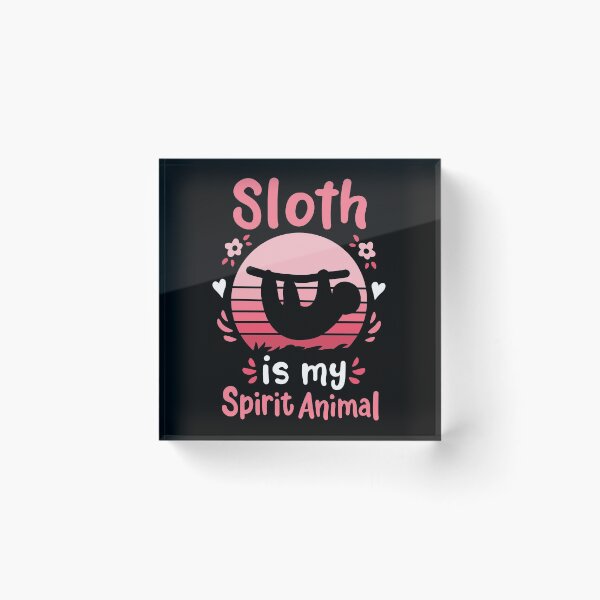 Item preview, Sloth Spirit Animal Retro designed and sold by CreativeGiftShp.