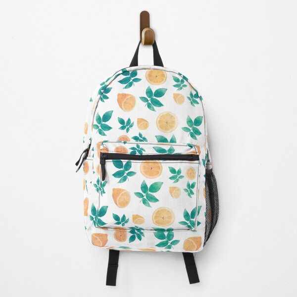 Item preview, Yellow Lemon Fruit Leaves White Pattern designed and sold by InovArtS.