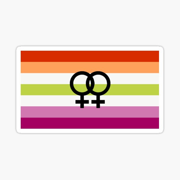 Agender Lesbian Flag With Trixic Symbol Sticker For Sale By Theybian Redbubble