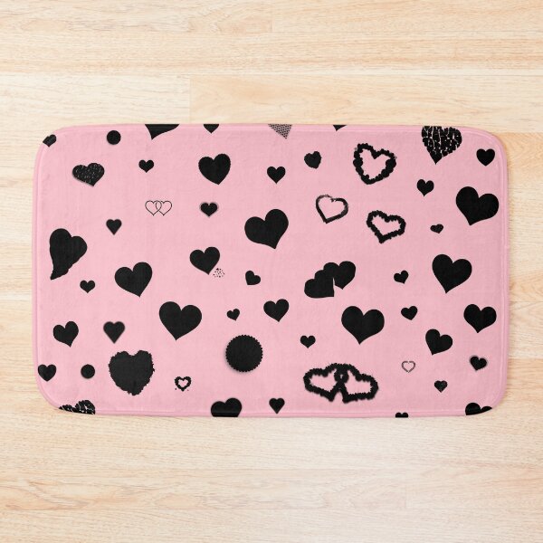 Item preview, Black Hearts for Valentines Seamless Pattern on pink #ffc0cb designed and sold by Artsy Boulevard.
