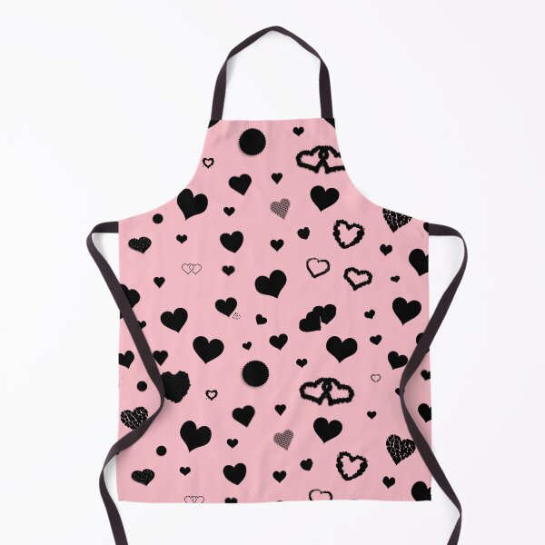 Item preview, Black Hearts for Valentines Seamless Pattern on pink #ffc0cb designed and sold by Artsy Boulevard.