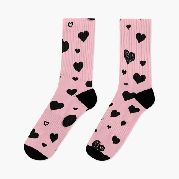 Item preview, Black Hearts for Valentines Seamless Pattern on pink #ffc0cb designed and sold by Artsy Boulevard.