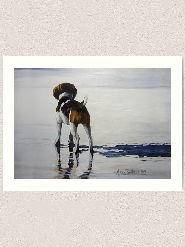 Alternate view of Beagle Reflections Art Print