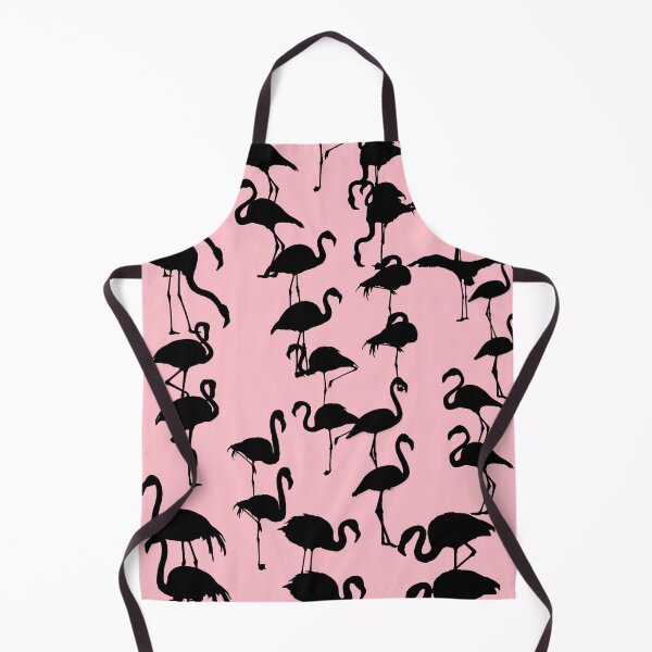 Item preview, Black flamingos pattern seamless on Pink #ffc0cb designed and sold by Artsy Boulevard.