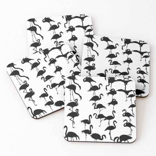 Item preview, Black flamingos pattern seamless designed and sold by Artsy Boulevard.