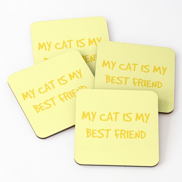 Item preview, My Cat Is My Best Friend Forever Yellow designed and sold by Barolina.