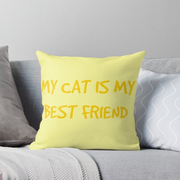 Item preview, My Cat Is My Best Friend Forever Yellow designed and sold by Barolina.