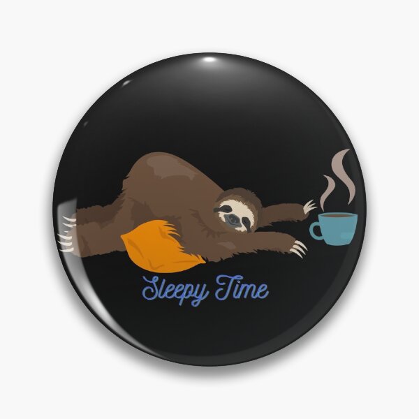 Item preview, Sleepytime sloth with cup of tea/coffee designed and sold by CaitU.