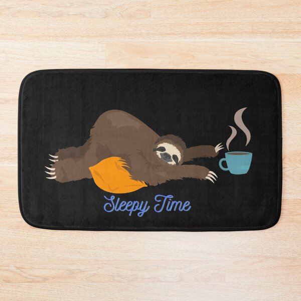 Item preview, Sleepytime sloth with cup of tea/coffee designed and sold by CaitU.
