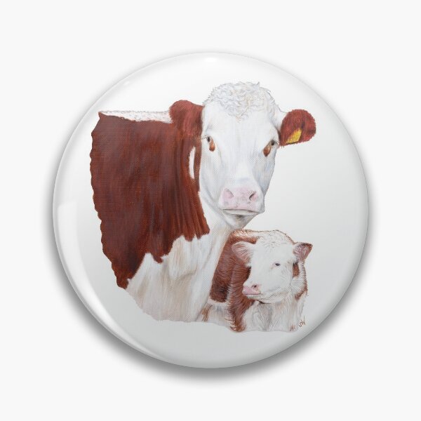 Item preview, Hereford Cow with Calf Painting designed and sold by SandraWarmerdam.