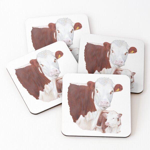 Item preview, Hereford Cow with Calf Painting designed and sold by SandraWarmerdam.