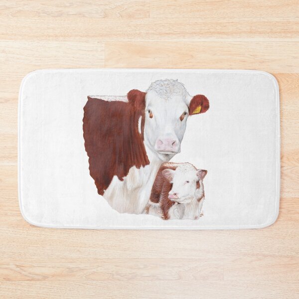 Item preview, Hereford Cow with Calf Painting designed and sold by SandraWarmerdam.