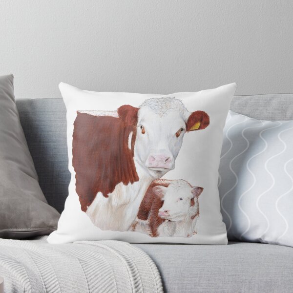 Item preview, Vache Hereford avec peinture de veau designed and sold by SandraWarmerdam.