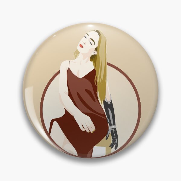 Item preview, Lady in Red with Prosthetic Arm | Avery - Original designed and sold by ladyfacecreates.