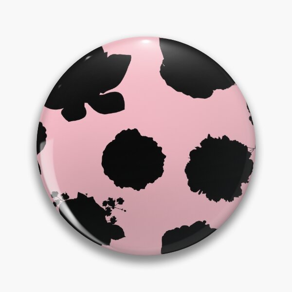 Item preview, Black Flowers pattern seamless on Pink #ffc0cb designed and sold by Artsy Boulevard.