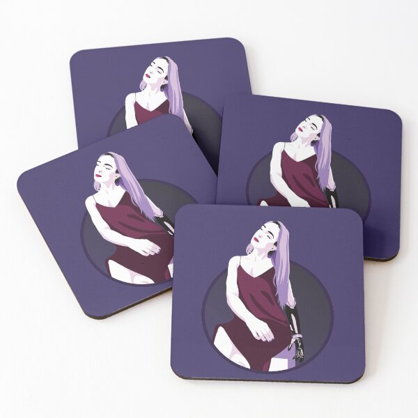 Item preview, Lady in a Dress with Prosthetic Arm | Avery - Pink & Purple designed and sold by ladyfacecreates.