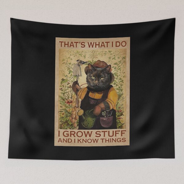 Item preview, That's What I Do I Grow Stuff And I Knowthings - Black Cat Love Garden designed and sold by MagicatcoArt.
