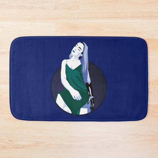 Item preview, Lady in a Dress with Prosthetic Arm | Avery - Turquoise & Blue designed and sold by ladyfacecreates.