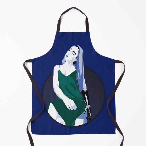 Item preview, Lady in a Dress with Prosthetic Arm | Avery - Turquoise & Blue designed and sold by ladyfacecreates.