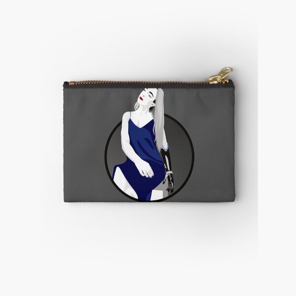 Item preview, Lady in a Dress with Prosthetic Arm | Avery - Blue & Grey designed and sold by ladyfacecreates.