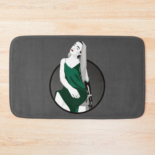 Item preview, Lady in a Dress with Prosthetic Arm | Avery - Green & Grey designed and sold by ladyfacecreates.