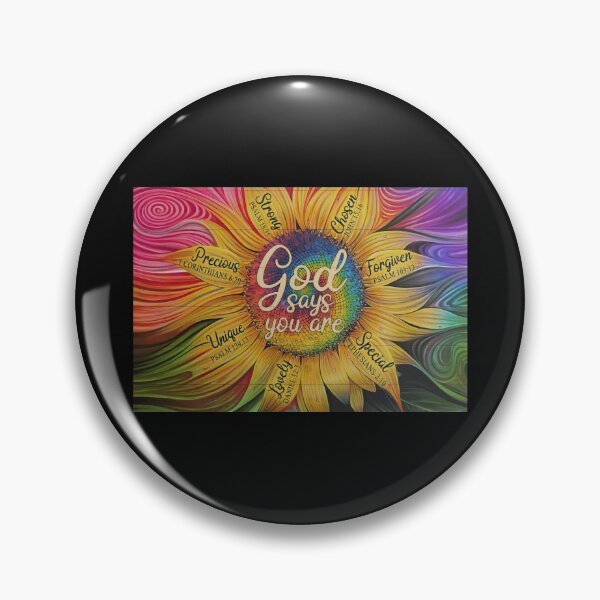 Item preview, God Says You Are - Watercolor Sunflower designed and sold by Stewar-ArtCool.