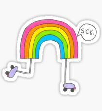 sick rainbow Sticker