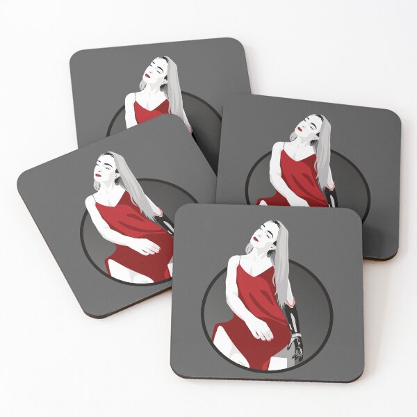 Item preview, Lady in a Dress with Prosthetic Arm | Avery - Red & Grey designed and sold by ladyfacecreates.